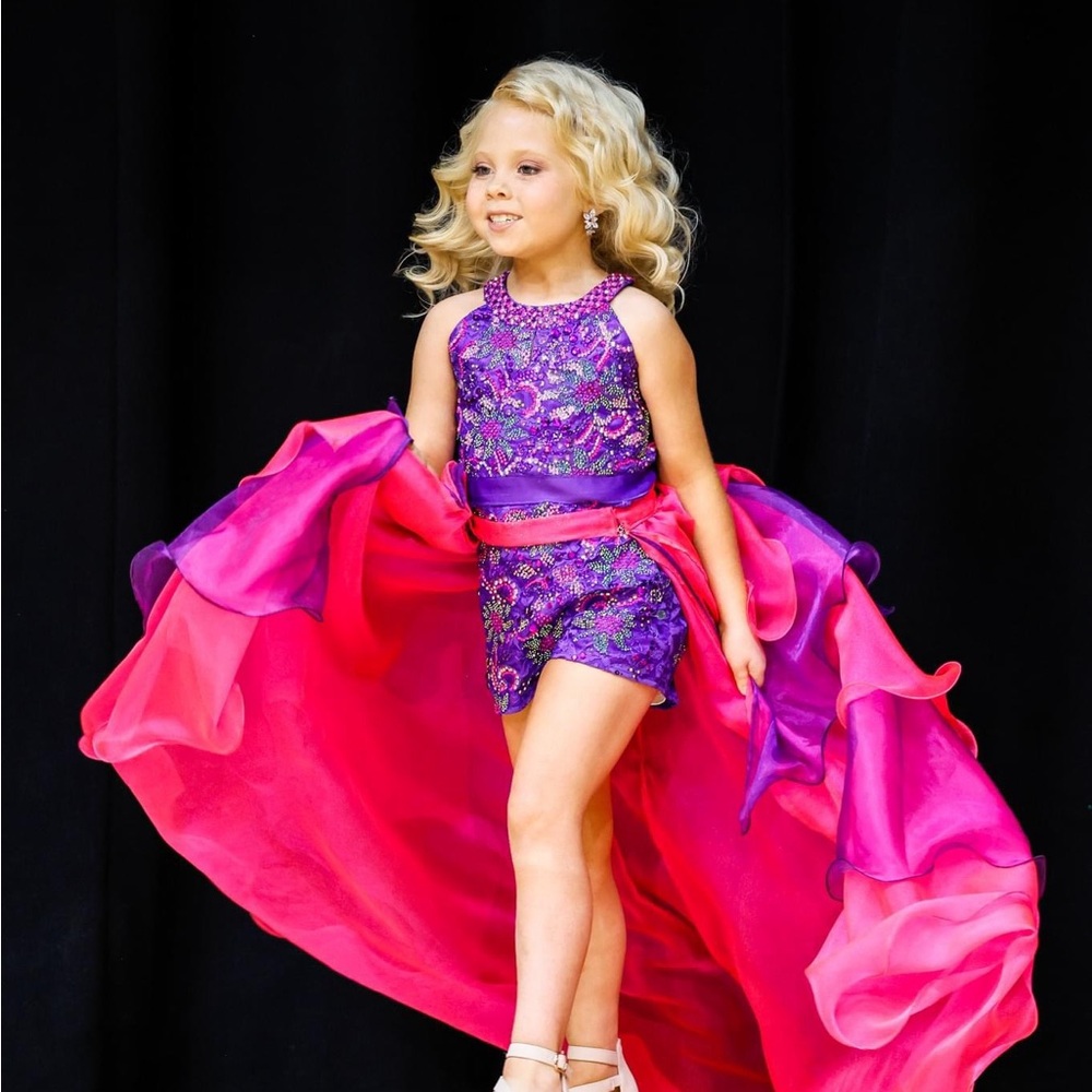 Elegant Purple and Pink Kids Formal Dress